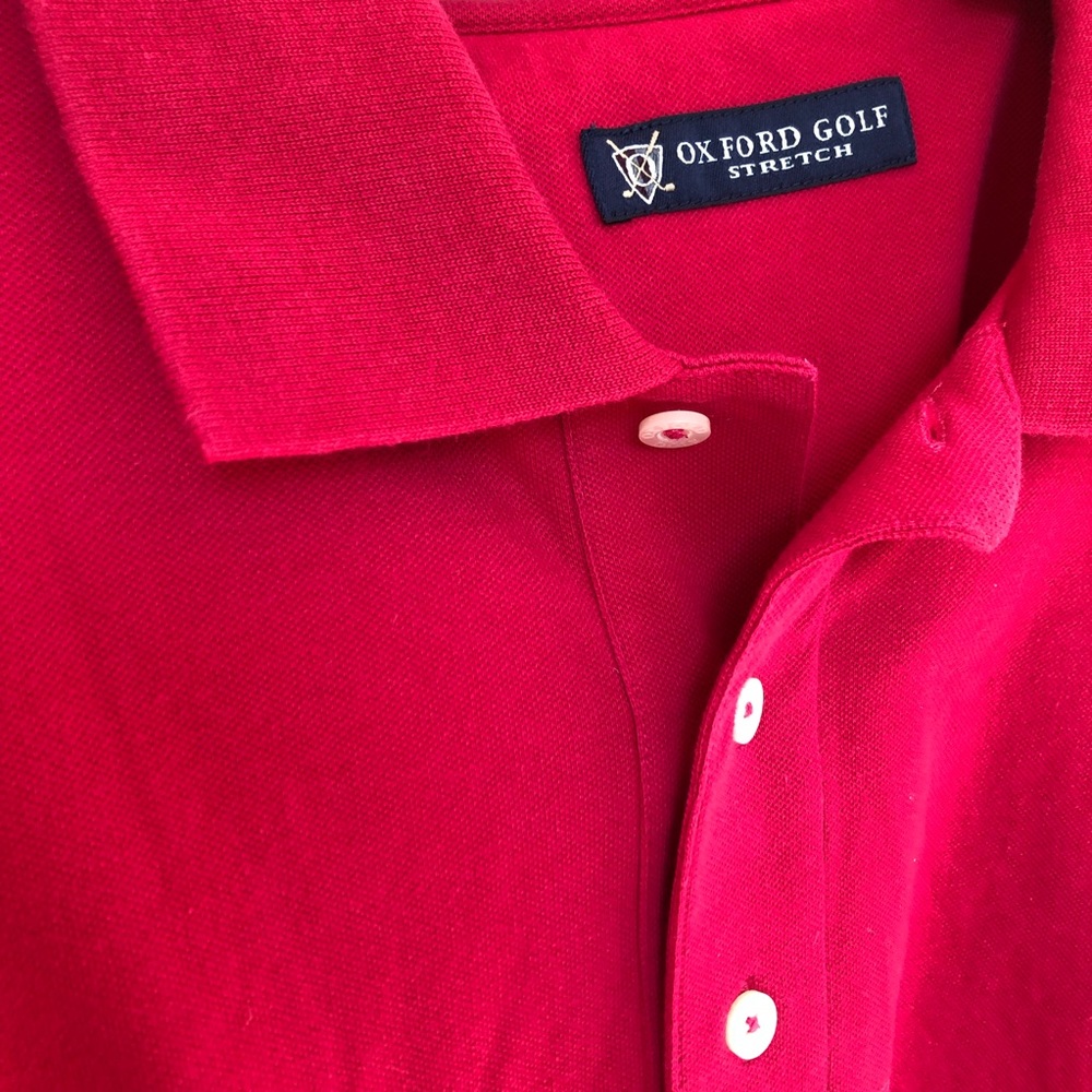 ⚓️Like New- Raspberry Red Stretch Piqué Golf Polo - Picture 7 of 8